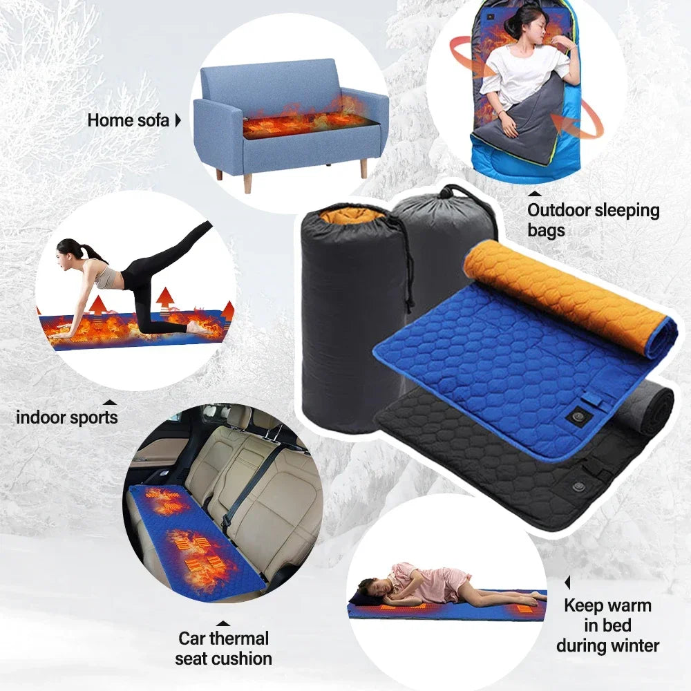 OpenAir™ 7 Zone USB Electric Heated Sleeping Mat for Camping