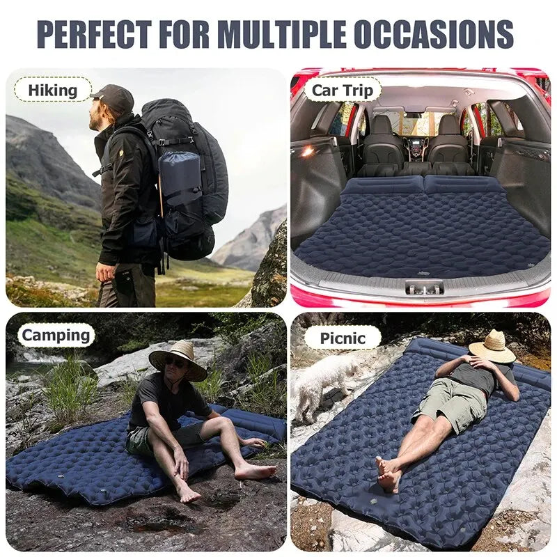 OpenAir™ Double air mattress with pillow and built-in pump