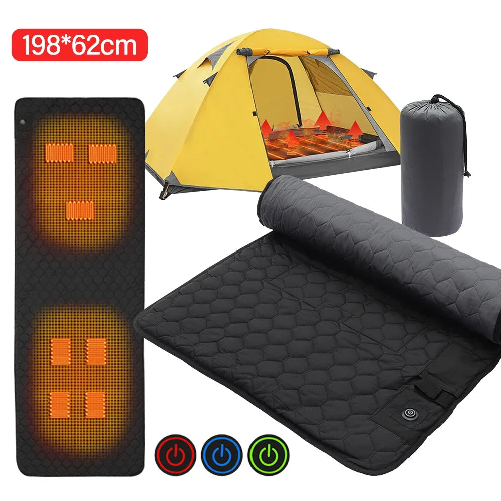 OpenAir™ 7 Zone USB Electric Heated Sleeping Mat for Camping