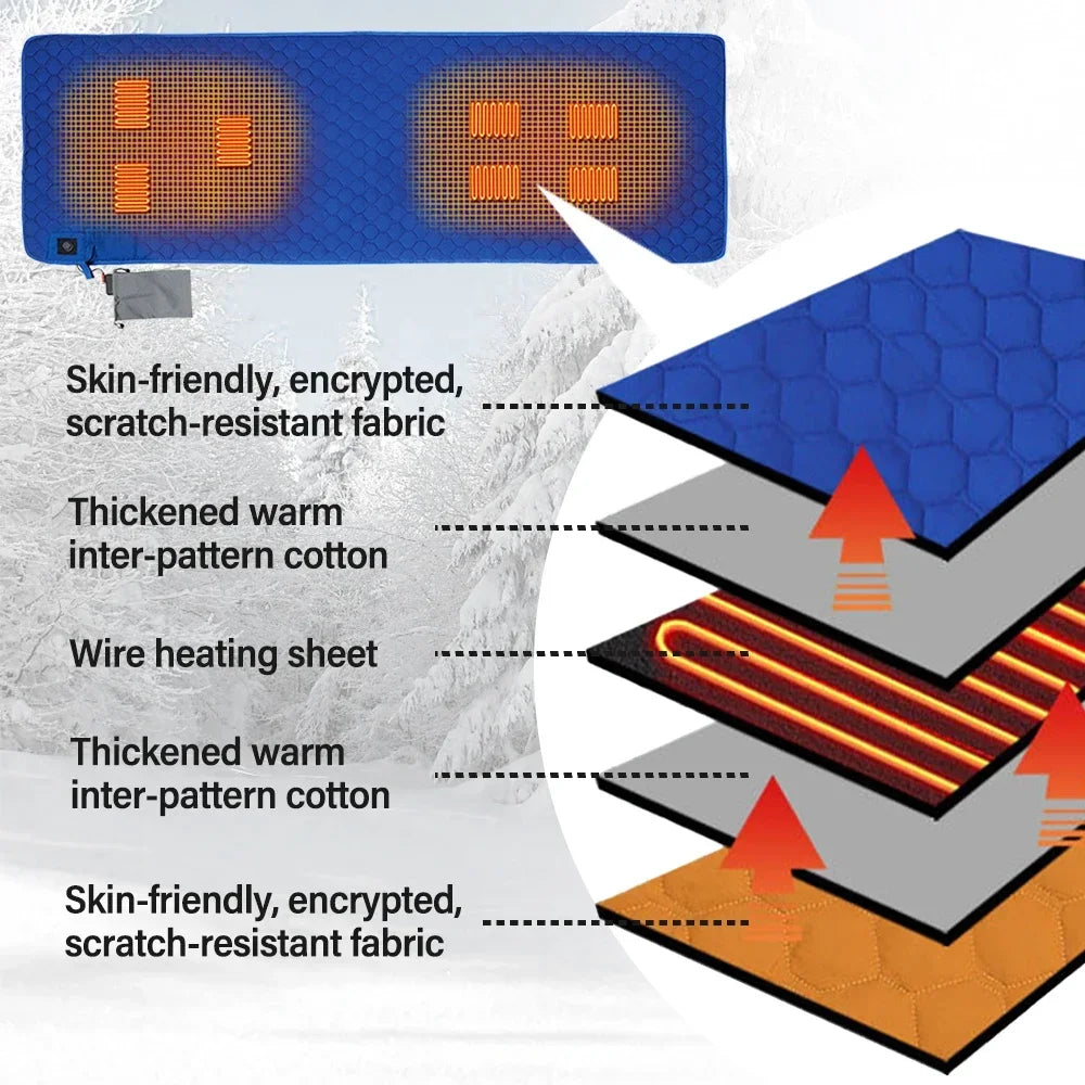 OpenAir™ 7 Zone USB Electric Heated Sleeping Mat for Camping