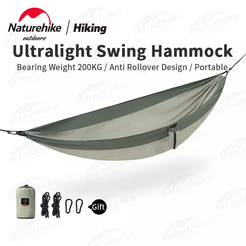 OpenAir™ Camping hammock, ultra-light, with tip-over protection, 200 kg.